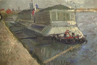 Vincent Van Gogh Bathing Float on the Seine at Asnieres (nn04)